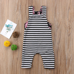 Floral Striped Jumpsuit