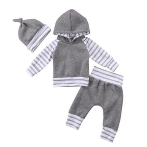 Grey Warm Hoodie Set