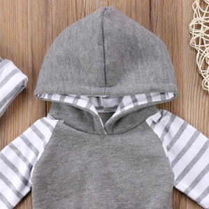 Grey Warm Hoodie Set