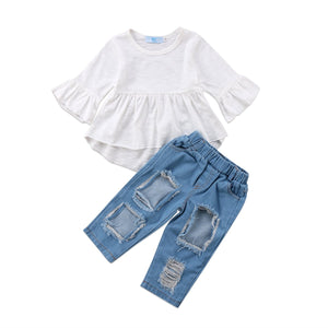 Tunic Dress + Denim Pants set