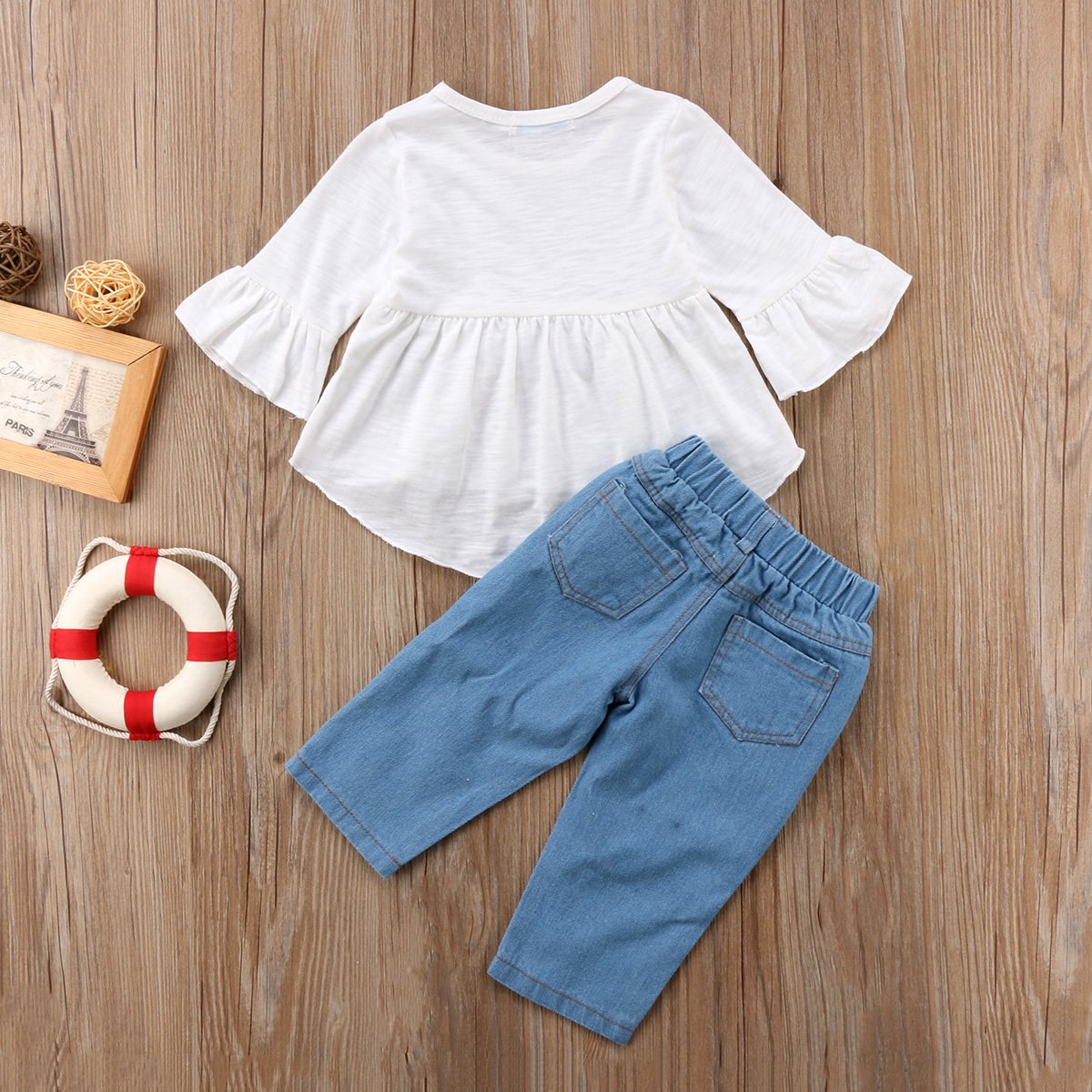 Tunic Dress + Denim Pants set