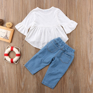 Tunic Dress + Denim Pants set