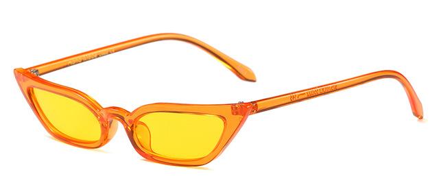 lunettes de soleil vintages retro rouge carré jaune