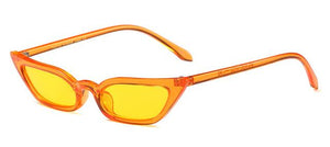 lunettes de soleil vintages retro rouge carré jaune