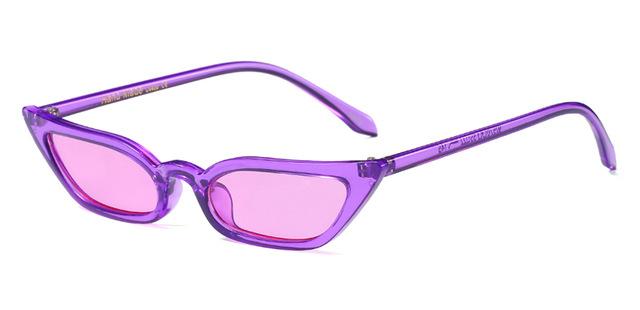 lunettes de soleil vintages retro rouge carré violet 