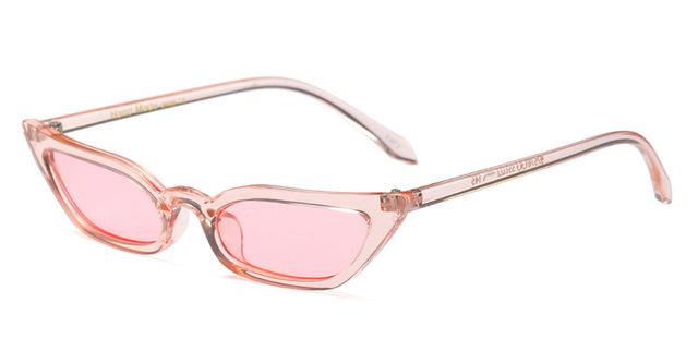 lunettes de soleil vintages retro rouge carré rose