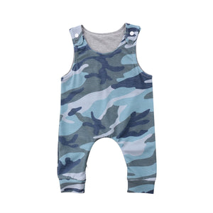Blue Camo Romper