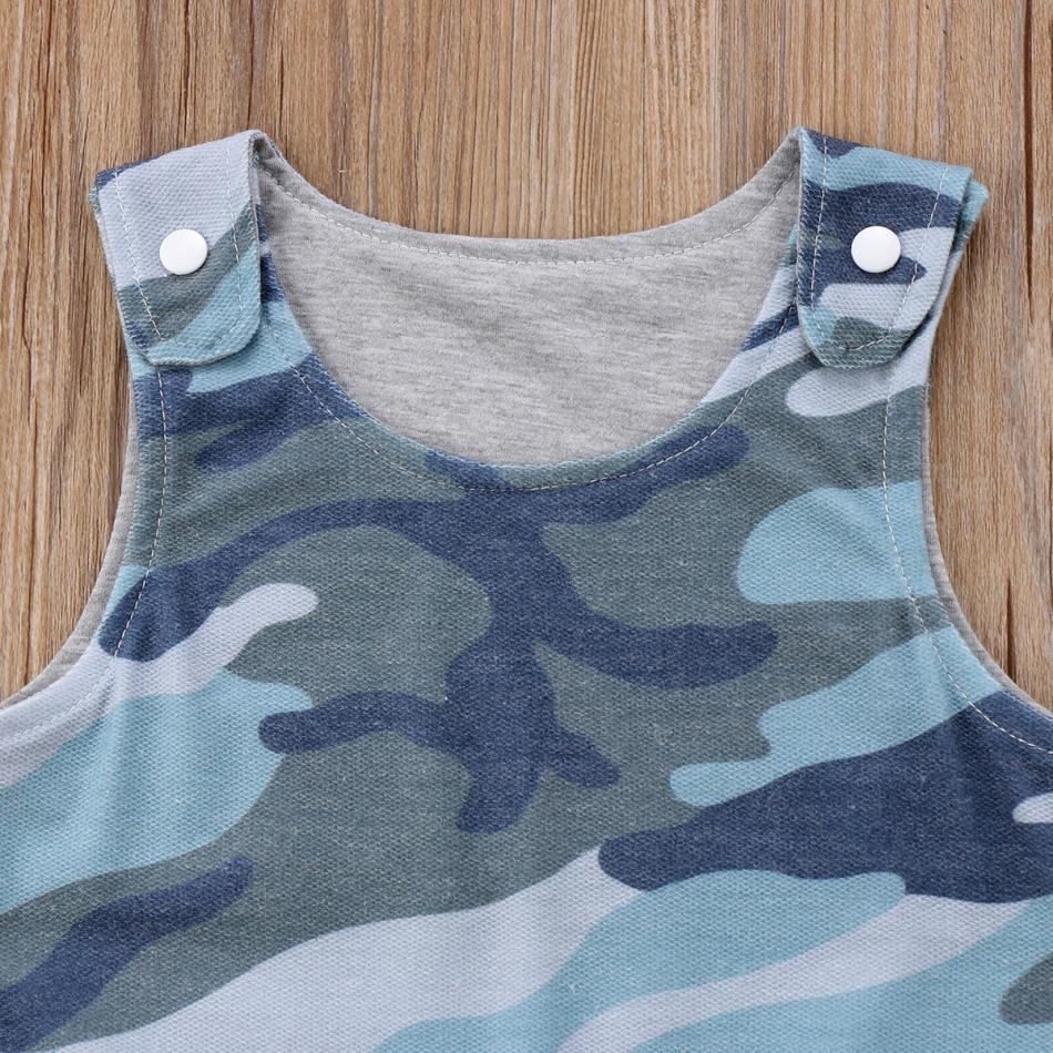 Blue Camo Romper