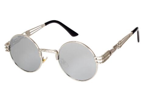 lunettes de soleil vintages retro rondes noires gris