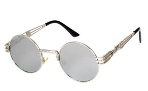 lunettes de soleil vintages retro rondes noires gris