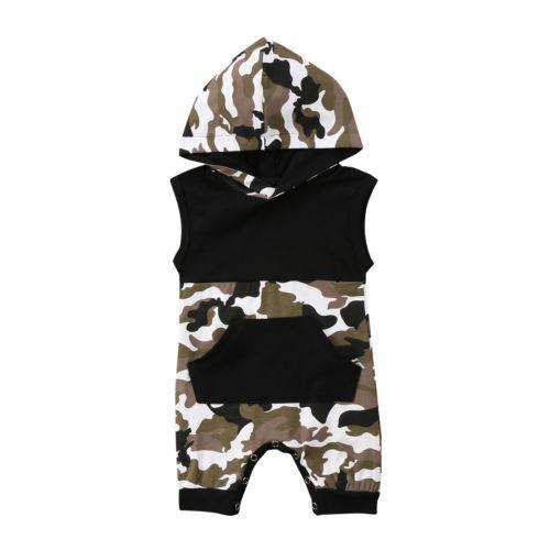 Camouflage Hooded Romper