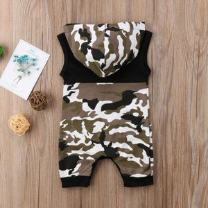 Camouflage Hooded Romper