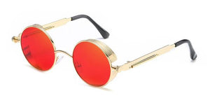 lunettes de soleil vintages retro rondes rouges
