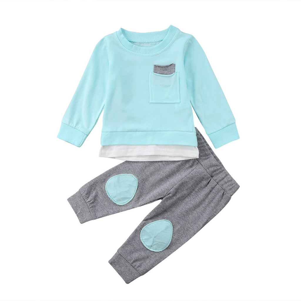 Patch Pants Set