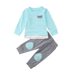 Patch Pants Set