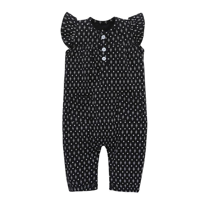 B&W Ruffles  Romper