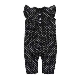 B&W Ruffles  Romper