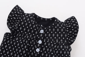 B&W Ruffles  Romper