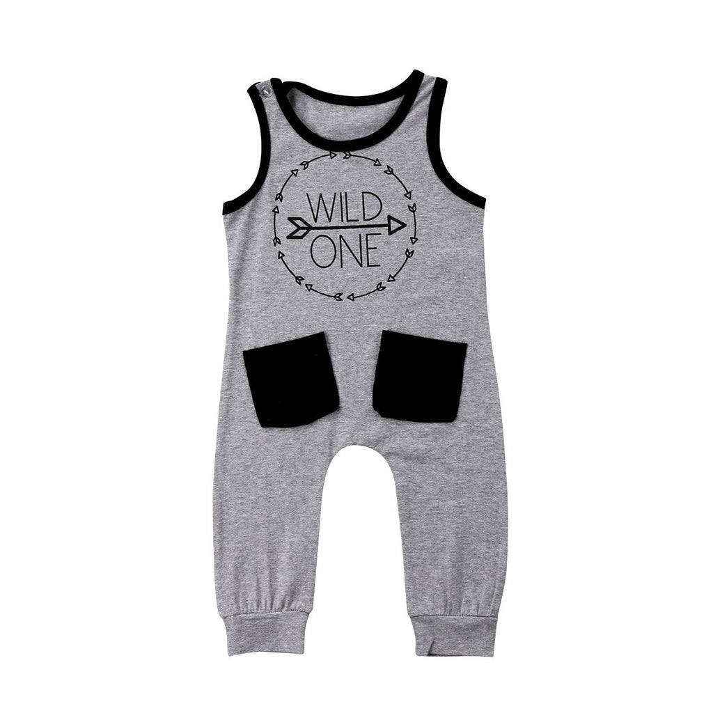 Wild Gray Romper