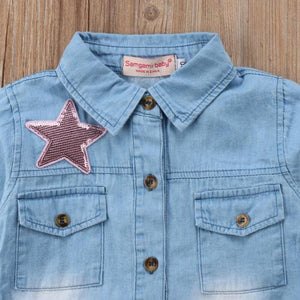 Star Denim + Tutu Skirts Set