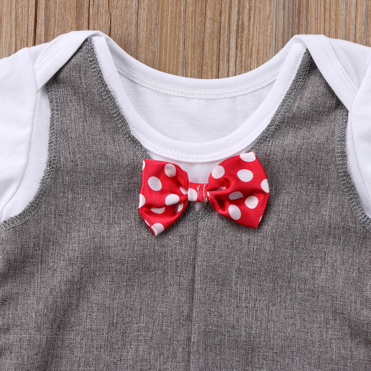 Baby gentleman Bow-tie Romper