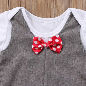 Baby gentleman Bow-tie Romper