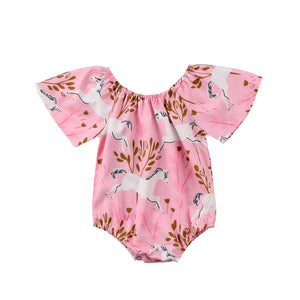 Unicorn Floral Romper