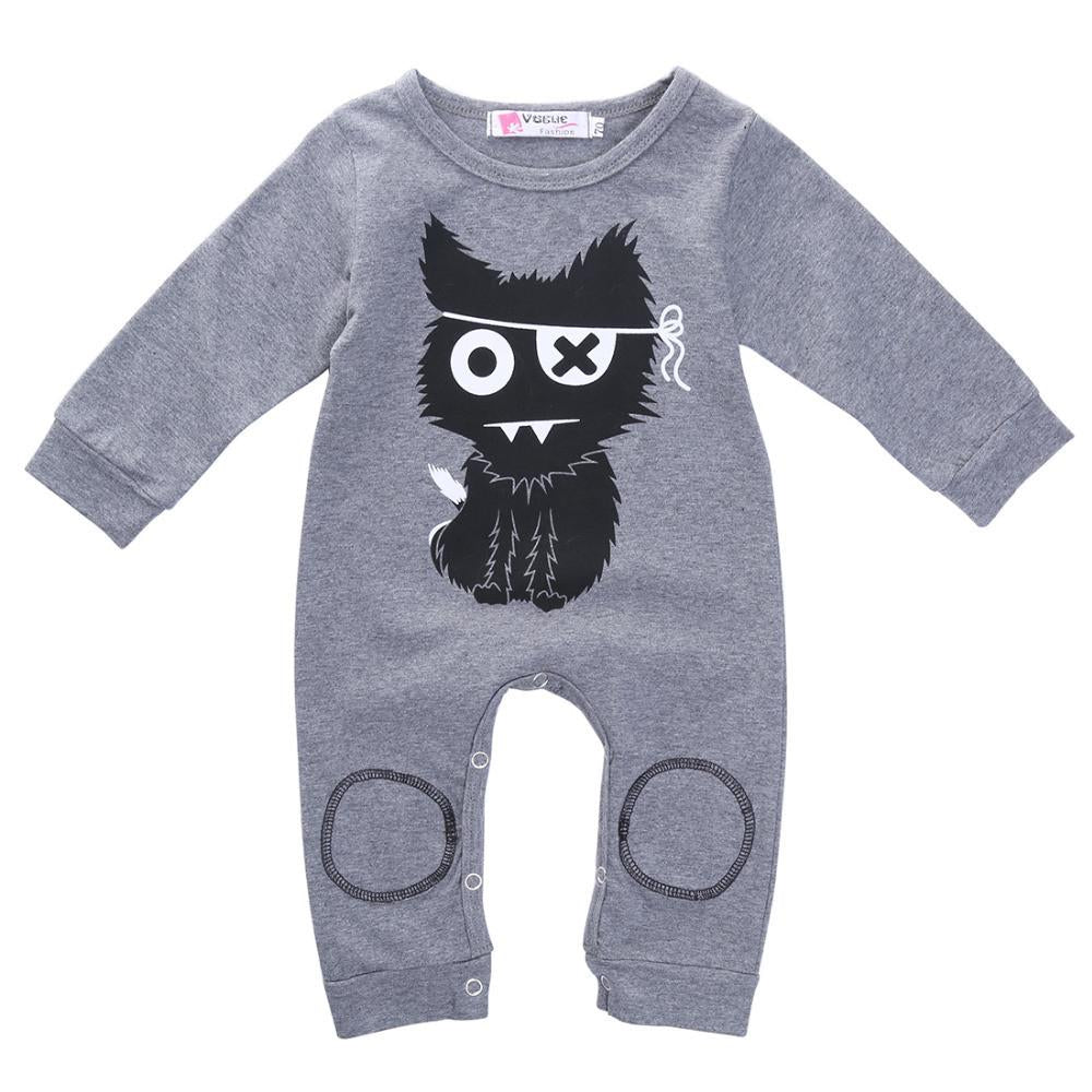 Cat Long Sleeve Romper