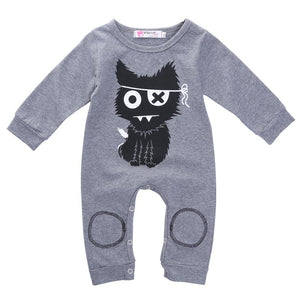 Cat Long Sleeve Romper