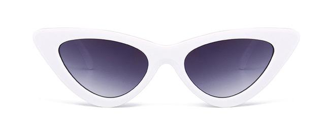 lunettes de soleil vintages et rétros yeux de chat blanc