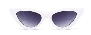 lunettes de soleil vintages et rétros yeux de chat blanc