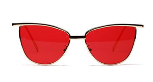 lunettes de soleil vintages retro femme homme rouge