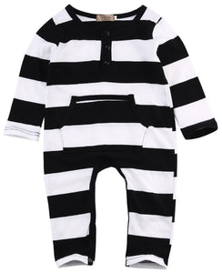 Black and White Zebra Romper