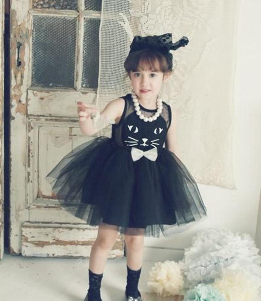 Cute Cat Black Dress