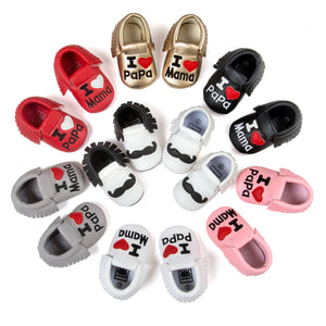I Love Papa Mama Baby Shoes