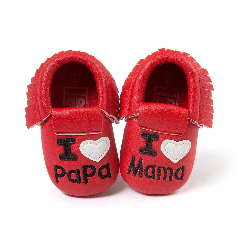 I Love Papa Mama Baby Shoes