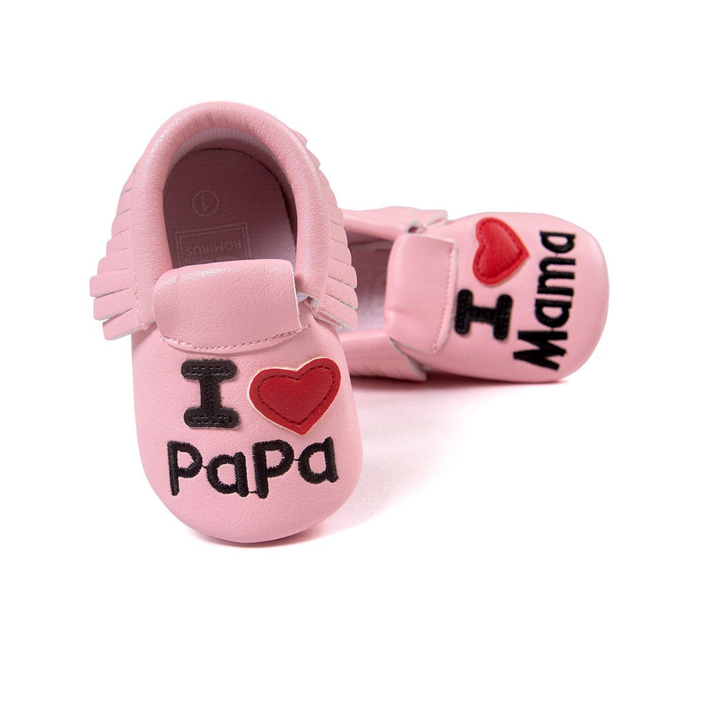 I Love Papa Mama Baby Shoes