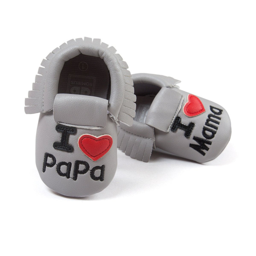 I Love Papa Mama Baby Shoes