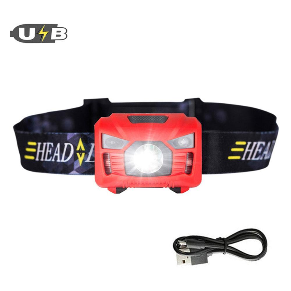 LED Body Motion Sensor Headlamp Rechargeable With USB Charging