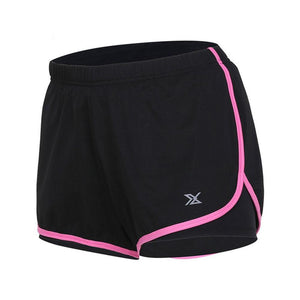 Women Running Shorts False Two Pieces Sportswear Breathable Compression Shorts