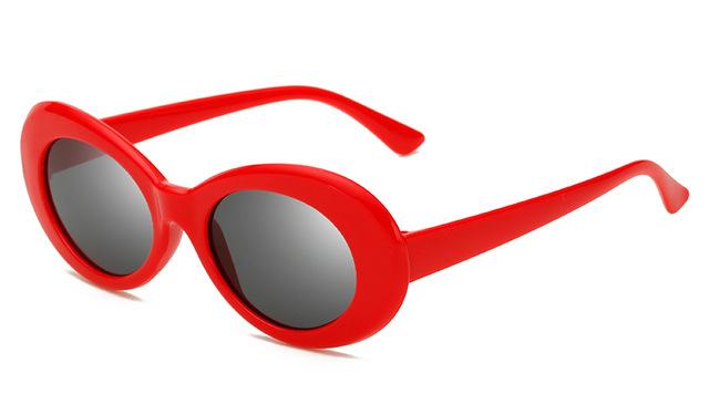 lunettes de soleil vintages retro grosses rondes rouges
