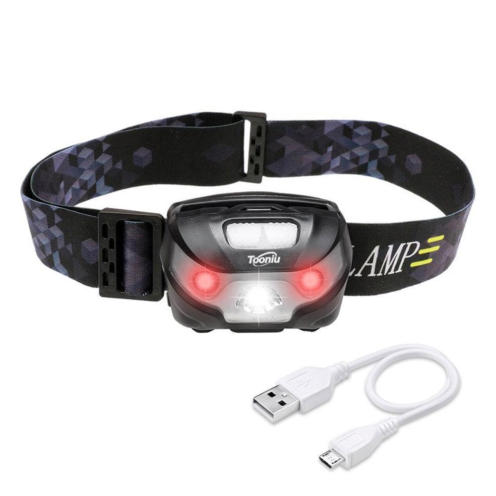 Headlamp LED Rechargeable Running Headlamps USB CREE 5W