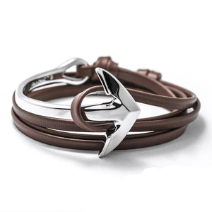 Anchors Aweigh Leather Bracelet