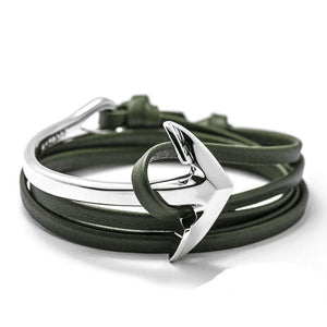 Anchors Aweigh Leather Bracelet