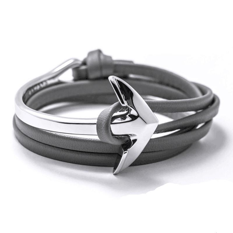 Anchors Aweigh Leather Bracelet