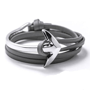 Anchors Aweigh Leather Bracelet