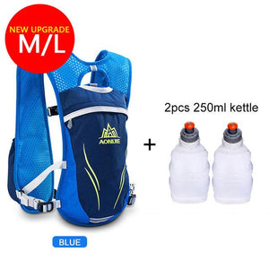 Hydration Bag 5.5L Running Race Vest Pack 2pcs 250ML Bottles (Optional)