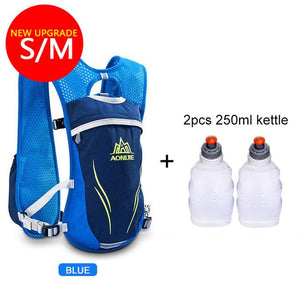 Hydration Bag 5.5L Running Race Vest Pack 2pcs 250ML Bottles (Optional)