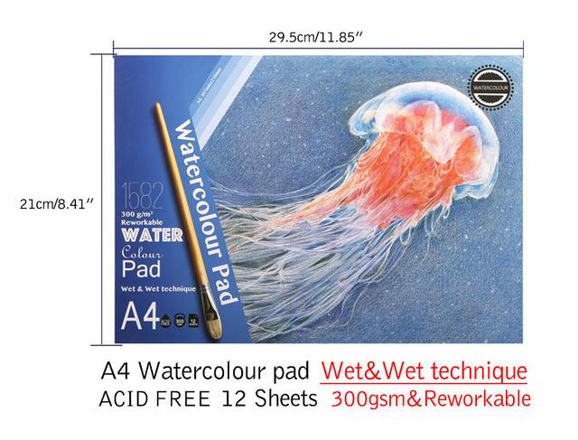 A4 Premium 300gsm Watercolor Pad