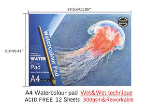 A4 Premium 300gsm Watercolor Pad